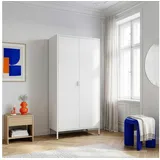 [en.casa] Esteli Kleiderschrank 170 x 80 x 45 cm Weiß