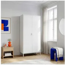 [en.casa] Esteli Kleiderschrank 170 x 80 x 45 cm Weiß