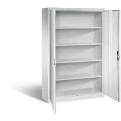 C+P Büro-Drehtürenschrank Acurado | HxBxT 195x120x40cm | Lichtgrau von PROREGAL
