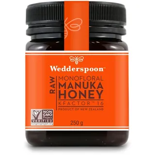 WEDDERSPOON Manuka Honig 250g | 550+ zertifizierter MGO Gehalt | 100% roher Premiumhonig aus Neuseeland