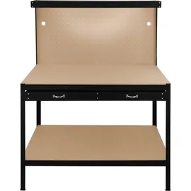 MONSTER SHOP - Werktsich Werkbank Arbeitstisch Schwarz Werkstatt Lochwand Schublade Licht Diy