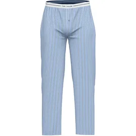 Tom Tailor Pyjamahose TOM TAILOR "Dakota", Herren, Gr. 56, N-Gr, blau, Jersey, Obermaterial: 100% Baumwolle, gestreift, bequem lang, Hosen Pyjamahose, Logobund, Seitentaschen, locker, bequem, atmungsaktiv, elastisch