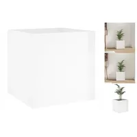 VidaXL Pflanzgefäß 40 x 40 x 40 cm Hochglanz-Weiß