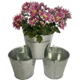 Online-Fuchs Zinkeimer 19 x 19 x 16 cm Silber Komplettset