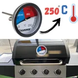 BBQ Grill Thermometer Edelstahl Analog Smoker Gasgrill Räucherofen Einbau Deckel