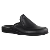 Rohde 6607-90 Herren Hausschuhe, Schwarz, Leder, Kaltfutter - Haus - hüttenschuhe Herren Hausschuhe, Schwarz, leder (softnappa) - Schwarz - 45
