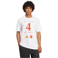 Adidas Herren Fanshirt Spanien Winners, white XXL