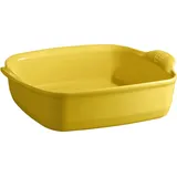 Emile Henry Auflaufform quadratisch 24 cm, gelb