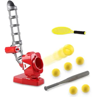 2 in 1 Baseball und Tennis Pitching Machine Automatische Pitcher im Freien Sport Spiele für Kinder Geburtstags-Geschenk