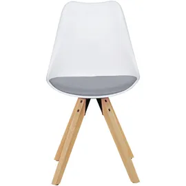 KADIMA DESIGN 2er Set Esszimmerstühle LUND: Stoffbezug und Holzbeine, Skandinavisches Design, Komfortables Sitzen, Verschiedene Farben