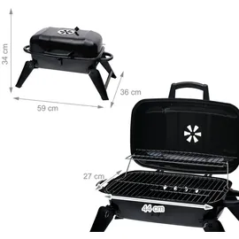 Relaxdays Tischgrill schwarz