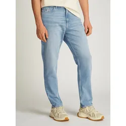 Tapered-fit-Jeans TOMMY JEANS "Isaac Relaxed Tapered", Herren, Gr. 33, Länge 32, blau (denim light), Denim/Jeans, Obermaterial: 99% Baumwolle, 1% Elasthan, modisch, Jeans