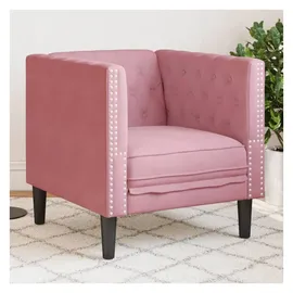 vidaXL Chesterfield-Sessel Rosa Samt 72 x 72 x 72 cm Rosa