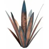 Agaven-tequila-ornament, Rustikale Metallskulptur, 27 Cm, Bemalt, Gartendekoration, Rasendekoration, Rustikale Tequila-skulptur - Crezuo