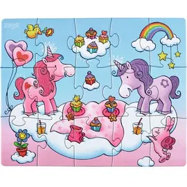 HABA Puzzles Einhorn Glitzerglück. 3 Motive 12, 15, 18 Teile