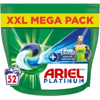 Ariel Platinum PODS®, Waschflüssigkeit Kapseln mit Waschmittel, 52 Wäsche, Geruchsschutz Touch Of Febreze, Beseitigung von zusätzlichen Flecken und Gerüchen