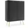 Deine Möbel 24 MODERNO 103 x 129 x 39 cm Schwarz / Gold / Weiß / Beige