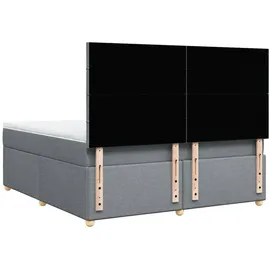 vidaXL Boxspringbett 180 x 200 cm Hellgrau