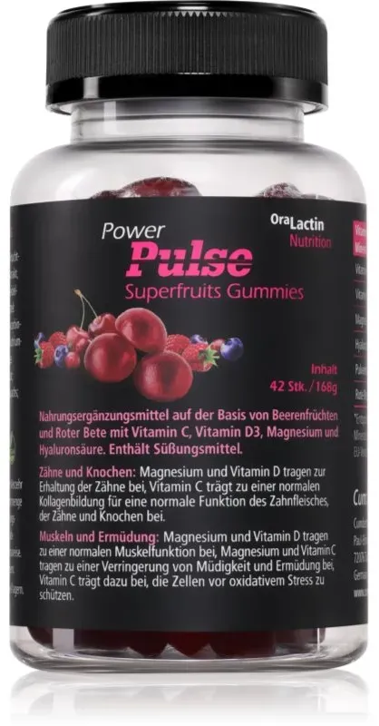 ApaCare OraLactin Nutrilon Power Pulse Superfruits Gummies Geleebonbons Nahrungsergänzungsmittel für Ihr Wohlbefinden 168 g