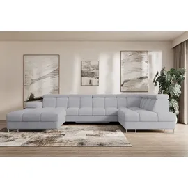 altdecor Ecksofa COMA U Cord 3-Sitzer Grau