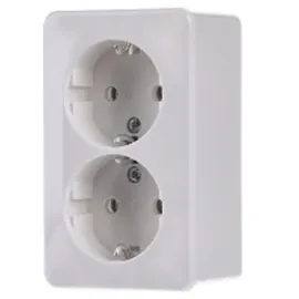 Jung Schuko-Steckdose 2-fach Alpinweiß 2 St.