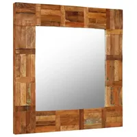 Furnicato Wandspiegel Altholz Massiv 60x60 cm (1-St) braun