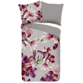 Good Morning Inca Blumen Grau 200 x 200 cm + 2 x 80 x 80 cm