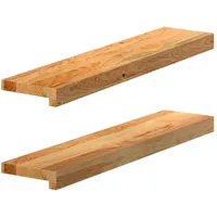 vidaXL Fensterbank 2 Stk Hellbraun 70x15x2 cm Massivholz Eiche