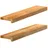 vidaXL Fensterbank 2 Stk Hellbraun 70x15x2 cm Massivholz Eiche
