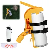 Sprühdosen Verlängerung Adapter, Einstellbarer Sprühalter Adapter für Wespenspray/Bienenspray, Sprühstange mit großer Reichweite für Aerosoldose, Sprühfarbe, Baumscheiben-Fensterreinigung (Gelb)