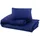 vidaXL Bettwäsche-Set Marineblau 240 x 220 cm + 80 x 80 cm