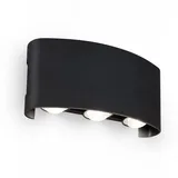 B.K.Licht Außenwandleuchte LED 15,5 x 4,5 x 7,5 cm inkl. IP44 Spritzwasserschutz Schwarz