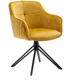 Livetastic Armlehnstuhl, Gelb, Textil, Drehkreuz, 59x83x60 cm, Sitzfläche 360° drehbar, Esszimmer, Stühle, Esszimmerstühle, Armlehnenstühle