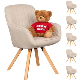 Mr. Deko Esszimmerstuhl Matera Polyester beige 6er Set