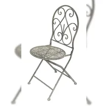 DanDiBo Ambiente DanDiBo Gartenstuhl 40 x 92 x 92 cm grau/weiß