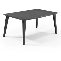 Allibert Lima Tisch Anthrazit - wetterfest, Garten-Esstisch, Outdoor