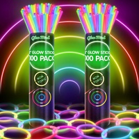 Glow Mind 200 Ultra Helle Knicklichter Party Set für Kinder – Leuchtende Armbänder und Halsketten - Neon-Leuchtstäbe Knicklicht für Festival, Hochzeit, Weihnachten und Silvester