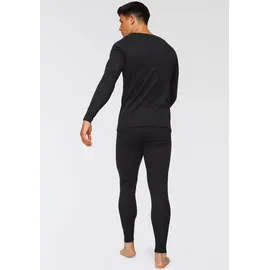POLARINO Thermounterhemd POLARINO "hoher Wärmerückhalt und atmungsaktiv", Herren, Gr. M (48/50), 2 Stk., N-Gr, schwarz, Feinripp, Obermaterial: 100% Polyester, unifarben, Rundhals, Unterhemden Thermounterhemd, "Skiwäsche-Set", Skiunterwäsche