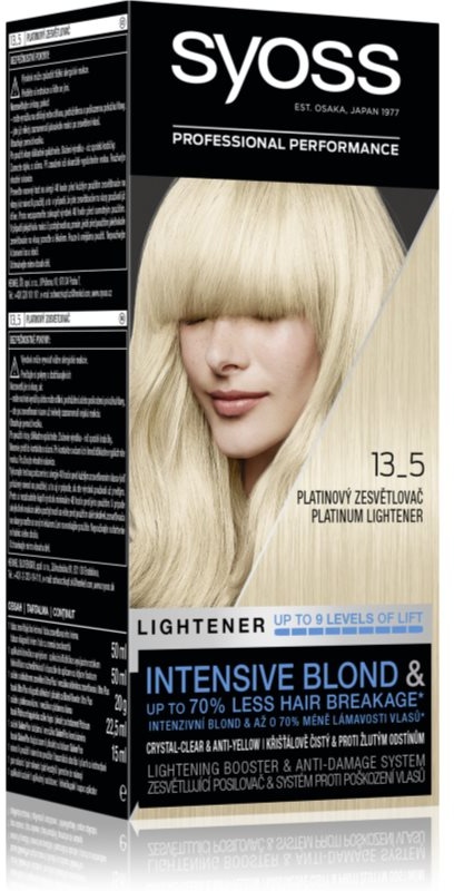 Syoss Intensive Blond Entfärber zur Aufhellung der Haare Farbton 13-5 Platinum Lightener