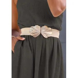 LASCANA Stretchgürtel Kunstfaser beige 75