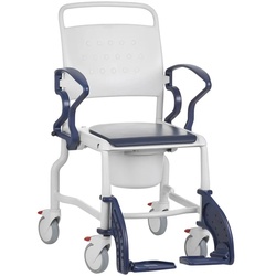 Rebotec Bonn Toilettenrollstuhl mit 5-Zoll-Rädern, grau blau 1 St