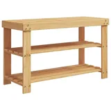 vidaXL Schuhregal mit 3 Ablagen 70x27,5x45 cm Bambus