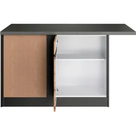 kochstation Winkelküche L-Form 490 cm braun