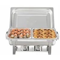 Chafing Dish Speisewärmer 2GN 1/2 65mm Tiefe 9L kapazität