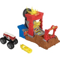 Mattel Hot Wheels Monster Trucks Arena Smashers - 5 Alarm's Fire Crash Challenge (HNB90)