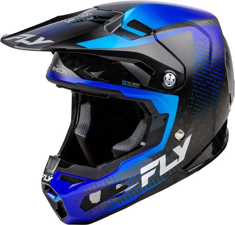 Fly Racing Formula S Carbon Protocol Helm Schwarz Carbonblau - M