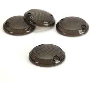KIESEY 4 Stück Motorrad-Blinker-Anzeigelinsen vorne/hinten, passend for Suzuki Intruder Volusia VS 750 800 1400 1500 86–03 (Color : 4X Smoke lens)