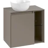 Villeroy & Boch Collaro Waschtischunterschrank C152B0VM 60x54,8x38cm, Waschtisch links, LED-Beleuchtung 2,9 W, taupe