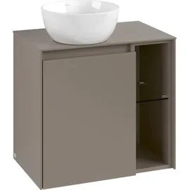 Villeroy & Boch Collaro Waschtischunterschrank C152B0VM 60x54,8x38cm, Waschtisch links, LED-Beleuchtung 2,9 W, taupe