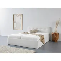 Westfalia Schlafkomfort Polsterbett "Rostock", weiß, L:210cm, Bezug 100% Polyurethan,